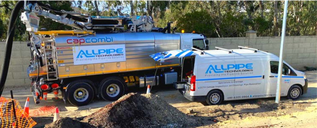 combined jet vac cam operation for drain cleaning in perth